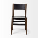 Nell I Black Iron Seat Solid Brown Wooden Base Dining Chair - Default Title