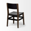 Nell I Black Iron Seat Solid Brown Wooden Base Dining Chair - Default Title