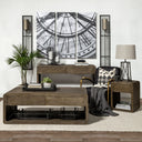 Raen 285H Gray Metal Octagonal Base wBeige Shade Table Lamp - Default Title