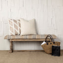 Greenfield II 59L x 14W Patterned Tan Upholstered Wood Frame Accent Bench - Default Title