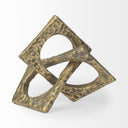 Delaunay I Large 10L X9W Gold Hammered Metal Interlinked Patterned - Default Title