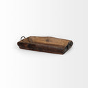 Durone Set of 2 Brown Wooden Live Edge Serving Trays - Default Title