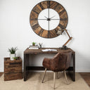 Orwell 52L x 28W Brown Wood Top Metal Cladded Frame Office Desk - Default Title