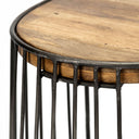 Seagram 305 Seat Height Brown Seat Black Metal Frame Stool - Default Title