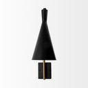 Tremont I 23L x 525W x 175H BlackGold Metal Conical Shade Wall Sconce - Default Title
