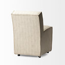 Damon Fully Upholstered Cream-Toned Fabric Dining Chair on Casters - Default Title