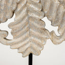 Kamara II Large 16L x 4W White Washed Wood WAntiqued Silver Botanical Decorative Object - Default Title