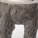 Pan Small Gray Ceramic Hoofed Table Candle Holder - Default Title
