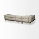 Denali IV 121 Beige Upholstered Wooden Frame Left Four Seater Sectional - Default Title