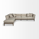 Denali IV 121 Beige Upholstered Wooden Frame Left Four Seater Sectional - Default Title