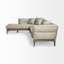 Denali IV 121 Beige Upholstered Wooden Frame Left Four Seater Sectional - Default Title