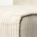 Damon Fully Upholstered Cream-Toned Fabric Dining Chair on Casters - Default Title