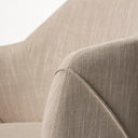 Ronald II Cream Fabric Wrap Brown Wooden Base Dining Chair - Default Title