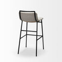 Kavalan 335 Total Height Beige Upholstered Seat Gray Metal Frame Counter Stool - Default Title