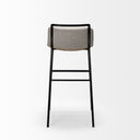 Kavalan 335 Total Height Beige Upholstered Seat Gray Metal Frame Counter Stool - Default Title