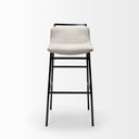 Kavalan 335 Total Height Beige Upholstered Seat Gray Metal Frame Counter Stool - Default Title
