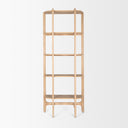 Taylin Light Brown Solid Wood Open Bookshelf - Default Title
