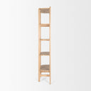 Taylin Light Brown Solid Wood Open Bookshelf - Default Title