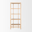 Taylin Light Brown Solid Wood Open Bookshelf - Default Title