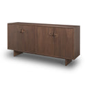Varenna 4 Door Dark Brown Wood w Rope Handles Sideboard - Default Title