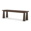 Wolcott Rectangular Dark Brown Solid Wood Bench - Default Title