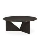 Tarro Brown Wood w Triangle Legs Coffee Table - Default Title
