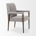 Palisades Grey Fabric Wrap Brown Wooden Frame Dining Chair - Default Title