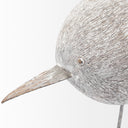 Snipe II 6L x 6W Off-White Resin Bird Ornament W Metal Feet - Default Title