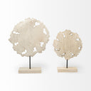 Kamara II Large 16L x 4W White Washed Wood WAntiqued Silver Botanical Decorative Object - Default Title