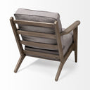 Olympus II Flint Gray Fabric Covered Wooden Frame Accent Chair - Default Title