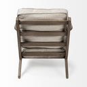 Olympus VI Beige Fabric Wrapped Wooden Frame Accent Chair - Default Title