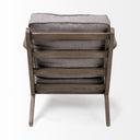 Olympus II Flint Gray Fabric Covered Wooden Frame Accent Chair - Default Title