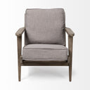 Olympus II Flint Gray Fabric Covered Wooden Frame Accent Chair - Default Title