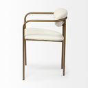 Parker I Cream Fabric Seat Gold Metal Frame Dining Chair - Default Title