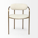 Parker I Cream Fabric Seat Gold Metal Frame Dining Chair - Default Title