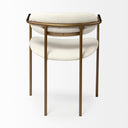Parker I Cream Fabric Seat Gold Metal Frame Dining Chair - Default Title