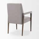 Palisades Grey Fabric Wrap Brown Wooden Frame Dining Chair - Default Title