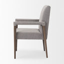 Palisades Grey Fabric Wrap Brown Wooden Frame Dining Chair - Default Title