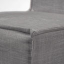 Elbert I Grey Fabric Slip-Cover Brown Wooden Base Dining Chair - Default Title