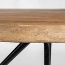 Papillion IV 60L x 26W Natural Solid Wood and Live Edge Iron Office Desk - Default Title