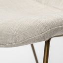 Sawyer II Beige Fabric Wrap Gold Metal Frame Dining Chair - Default Title