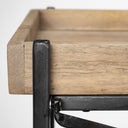 Trey I 80L x 16W Brown Wood and Black Iron Console Table - Default Title
