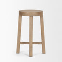 Brahma 26 Total Height White Washed Wood Stool - Default Title