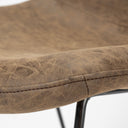 Sawyer I Brown Faux-Leather Seat BlackIron Frame Dining Chair - Default Title
