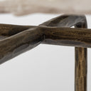 Pinera III 49L x 17W White Marble Top Gold-Toned Iron Base Console Table - Default Title