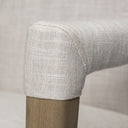 Palisades Cream Fabric Wrap Brown Wood Frame Dining Chair - Default Title