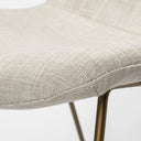 Sawyer I Beige Fabric Seat Gold Metal Frame Dining Chair - Default Title