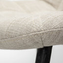 Barrow I Beige Fabric Wrap Black Metal Frame Dining Chair - Default Title