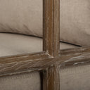 Skylar II Tan Fabric Covered Cushioned Demi-Lune Wooden Frame Accent Chair - Default Title