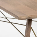Kirby I 66L x 16W Brown Wooden Cross Braced Console Table - Default Title